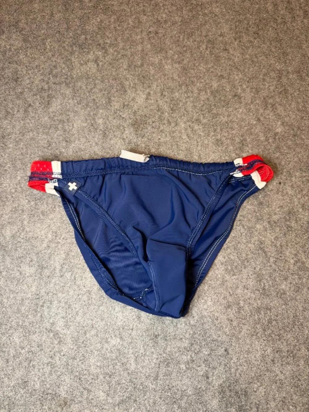 Andrew Christian Phys Ed +7 Varsity Swim Bikini Navy XS/S